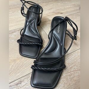 Marc Fisher Black Strappy Heels